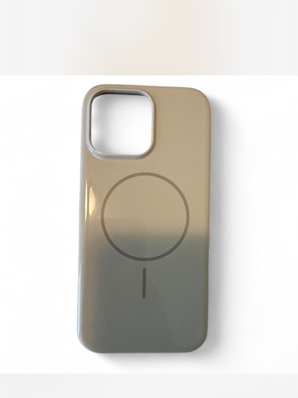 Gradient MagSafe-Compatible iPhone Case in Taupe to Gray